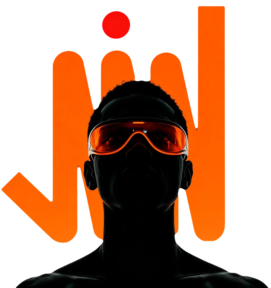 Person with orange goggles